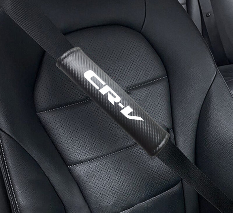 HONDA CR-V Carbon Fiber Car Seat Belt Cover Shoulder Strap Cushion