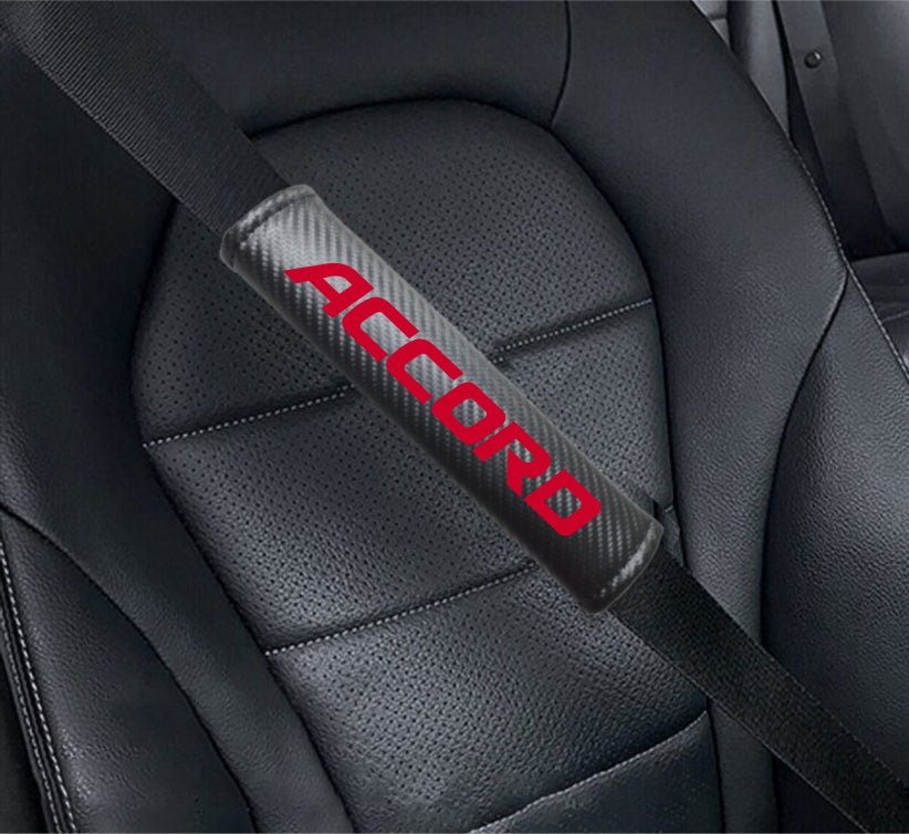 HONDA ACCORD Carbon Fiber Car Seat Belt Cover Shoulder Strap Cushion