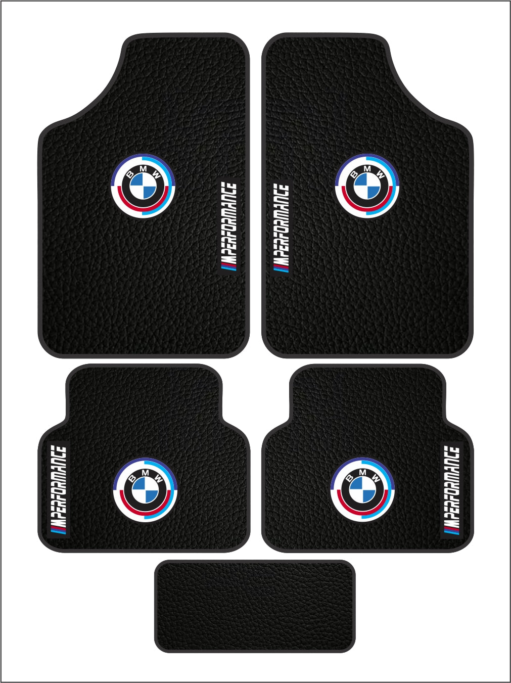 BMW 5Oth Anniversary Universal PVC Leather Floor Mats Set of 5