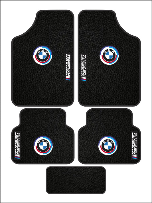 BMW 5Oth Anniversary Universal PVC Leather Floor Mats Set of 5