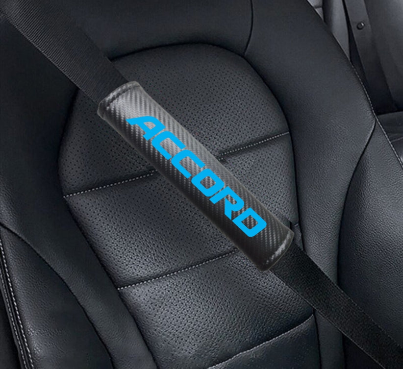 HONDA ACCORD Carbon Fiber Car Seat Belt Cover Shoulder Strap Cushion