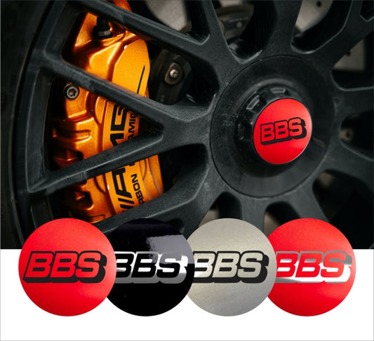 4x BBS Wheel Center Hub Caps Emblem 45mm 50mm 56mm 60mm 65mm 70mm 75mm Red & Black