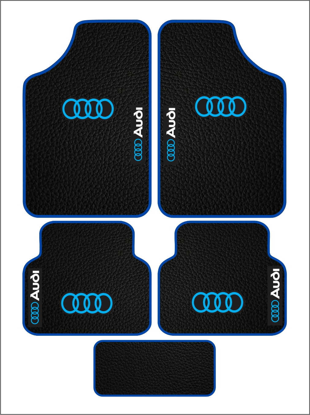 Audi Universal PVC Leather Floor Mats Set of 5