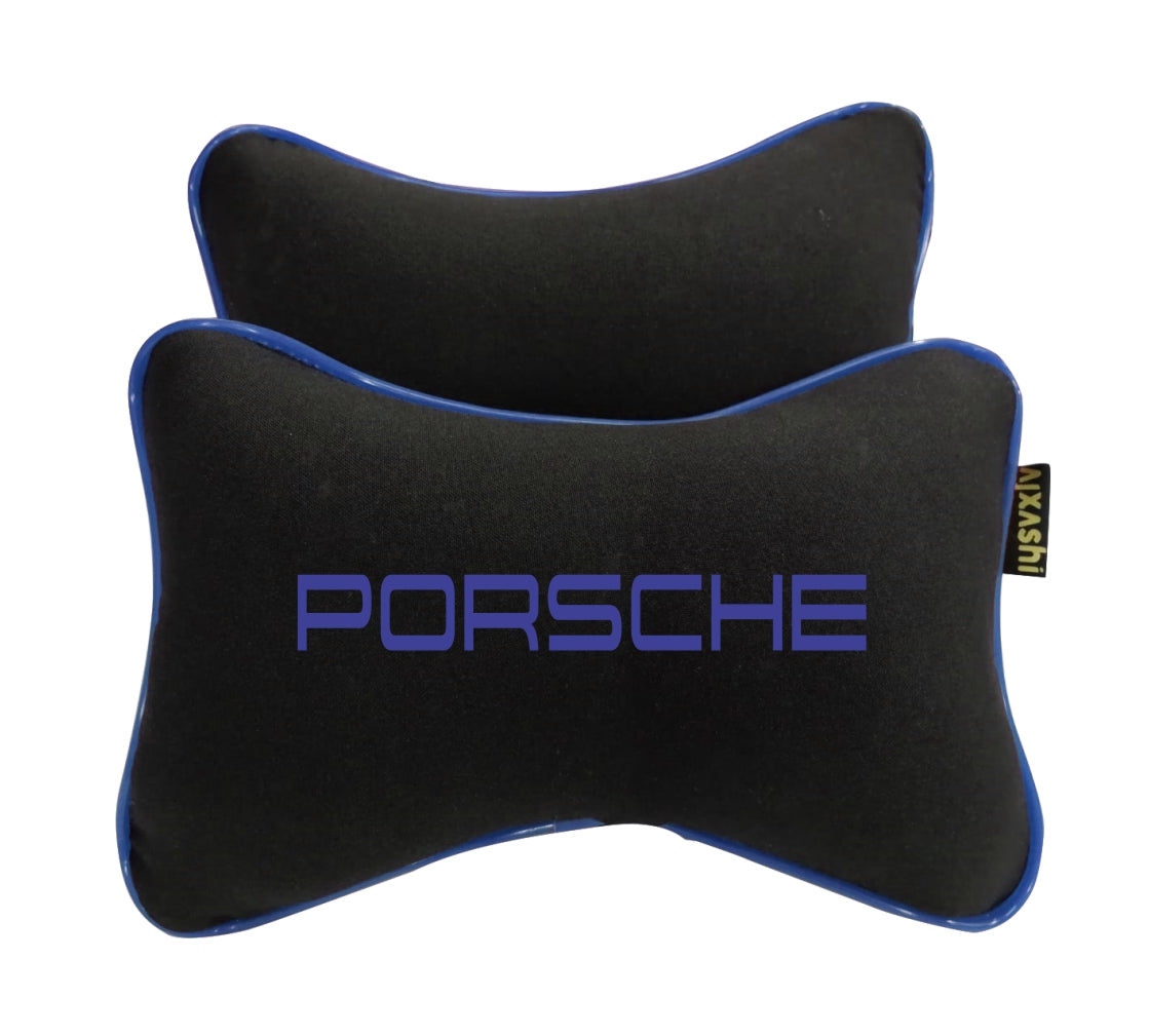 2x Porsche car headrest Neck pillow Cushion