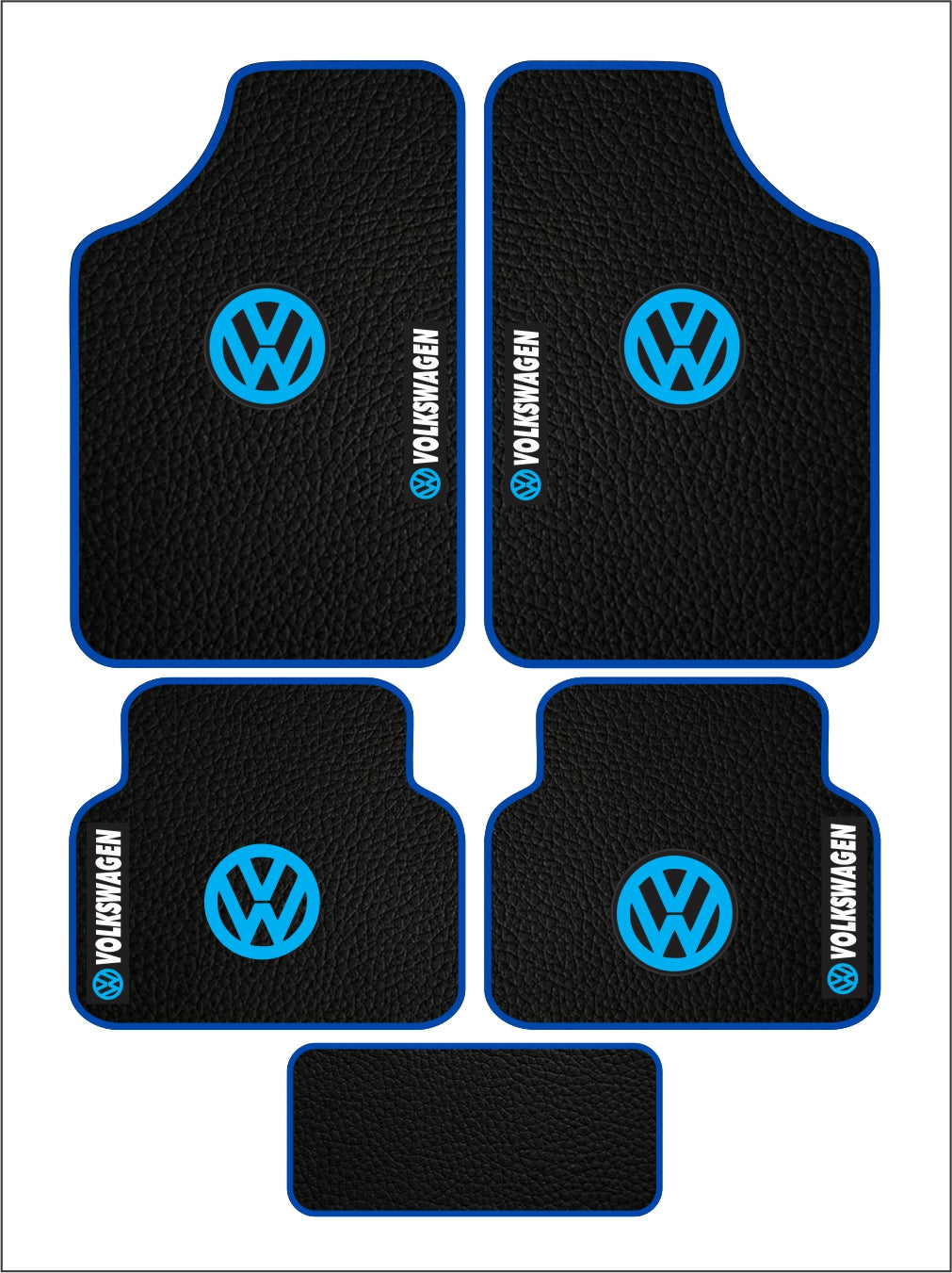 Volkswagen Universal PVC Leather Floor Mats Set of 5