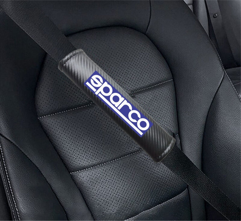 SPARCO OEM Model Carbon Fiber Car Seat Belt Cover Shoulder Strap Cushion