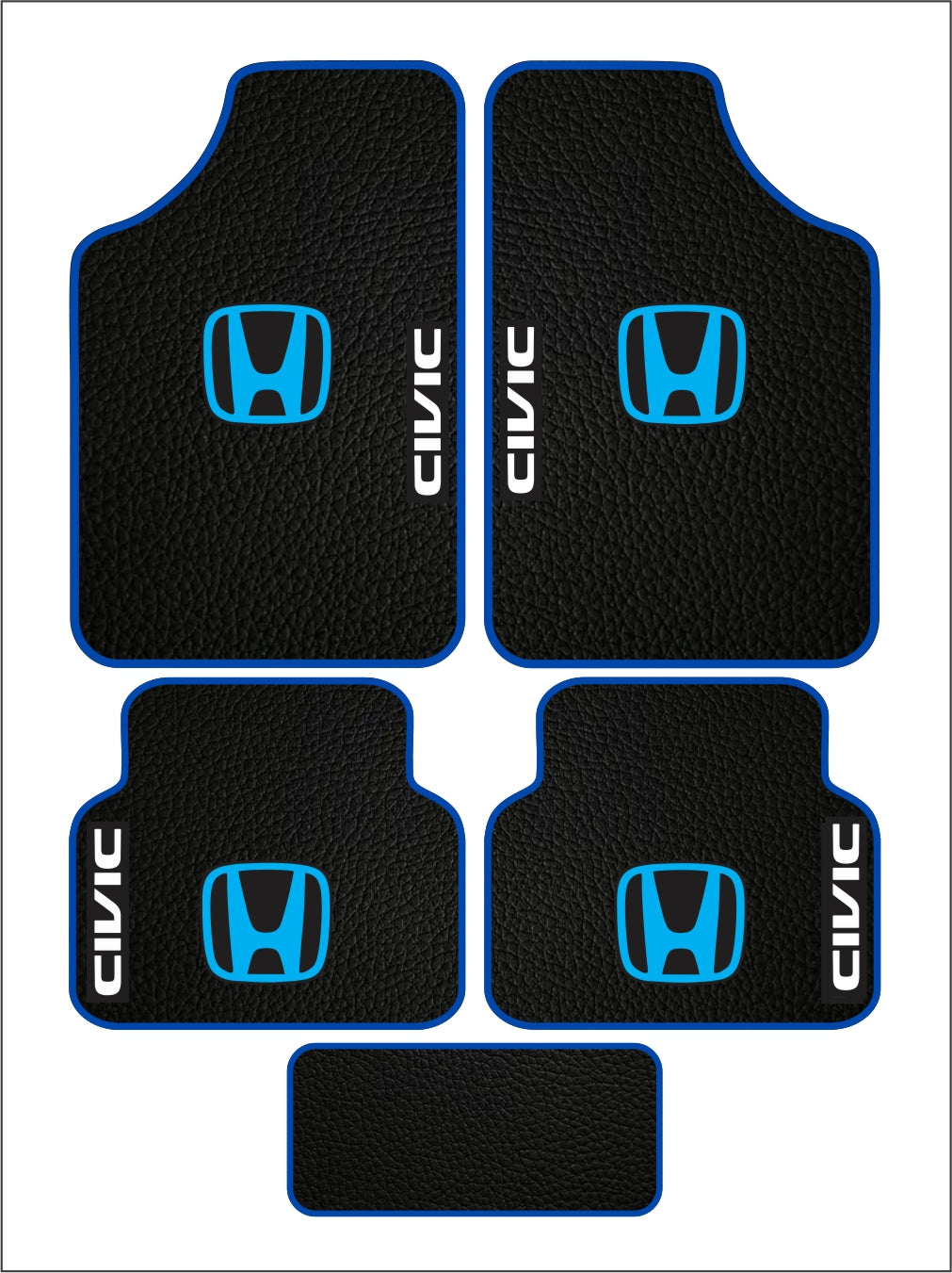 Honda Civic Universal PVC Leather Floor Mats Set of 5