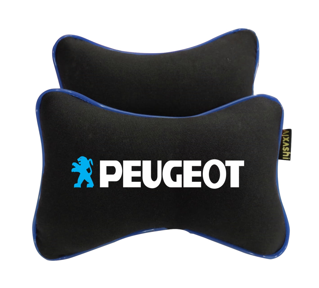 2x Peugeot car headrest Neck pillow Cushion