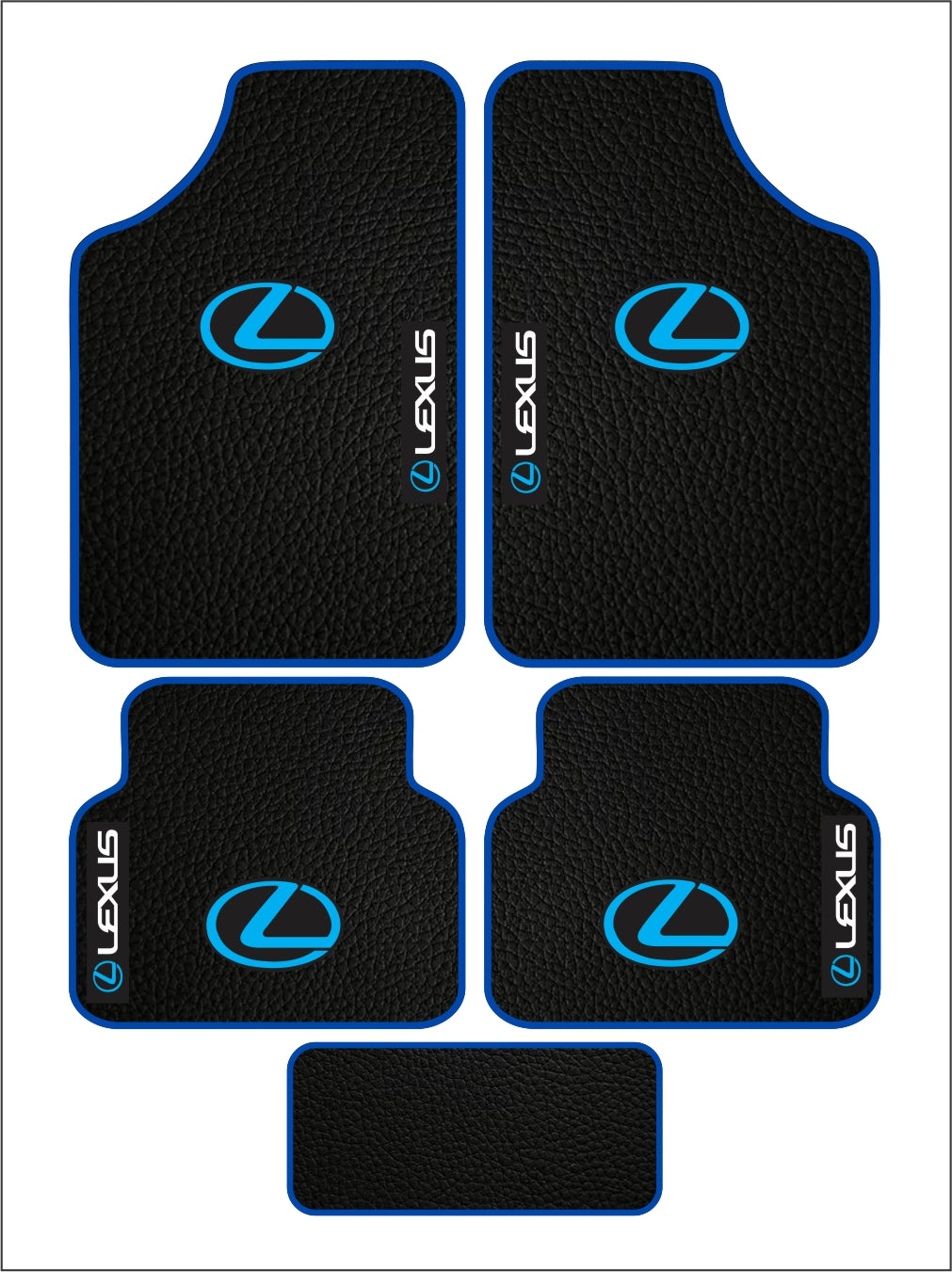 Lexus Universal PVC Leather Floor Mats Set of 5