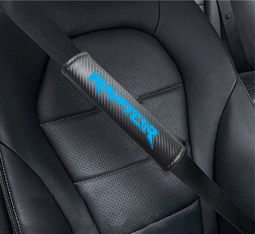 FORD RAPTOR Carbon Fiber Car Seat Belt Cover Shoulder Strap Cushion