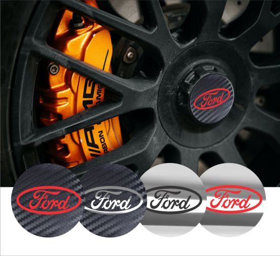 4x FORD Wheel Center Hub Caps Emblem 45mm 50mm 56mm 60mm 65mm 70mm 75mm