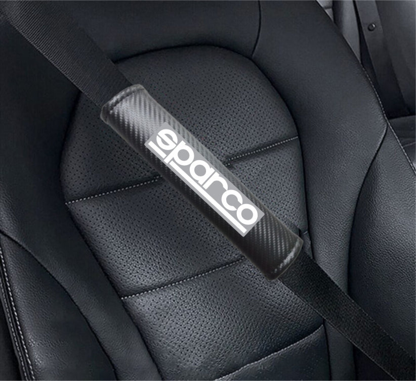 SPARCO OEM Model Carbon Fiber Car Seat Belt Cover Shoulder Strap Cushion