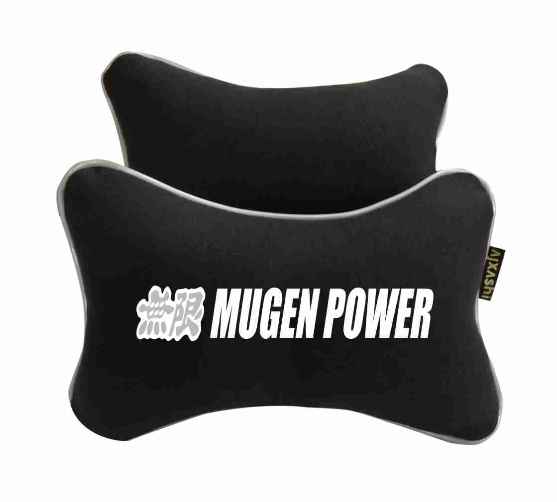 2x Honda Mugen Power car headrest Neck pillow Cushion