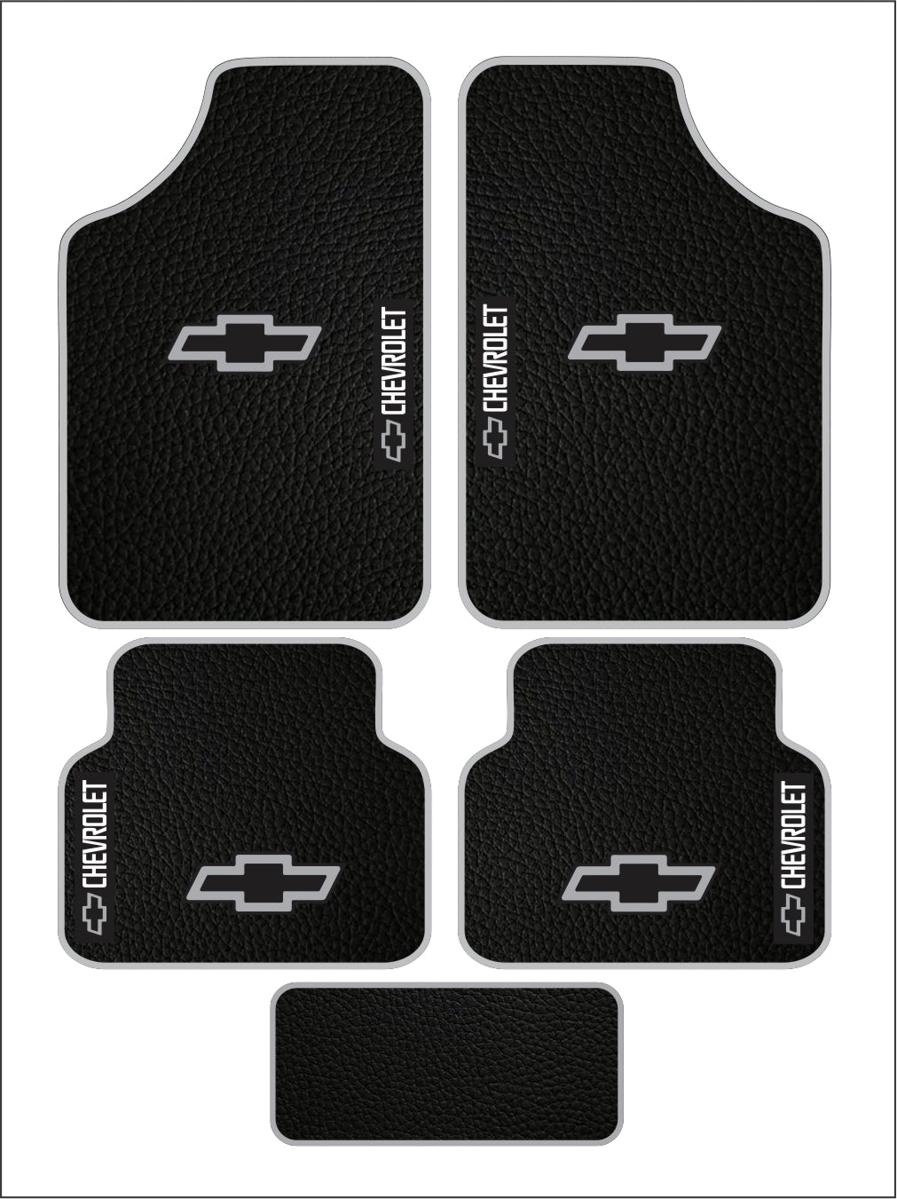 Chevrolet Universal PVC Leather Floor Mats Set of 5