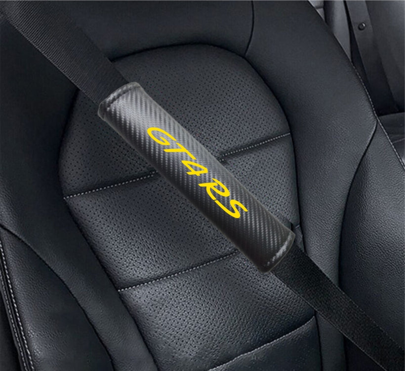 PORSCHE GT4 RS Carbon Fiber Car Seat Belt Cover Shoulder Strap Cushion