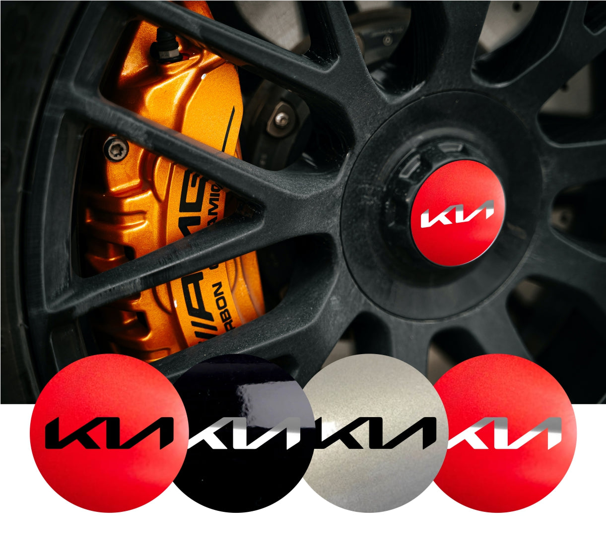 4x Kia Wheel Center Hub Caps Emblem 45mm 50mm 56mm 60mm 65mm 70mm 75mm