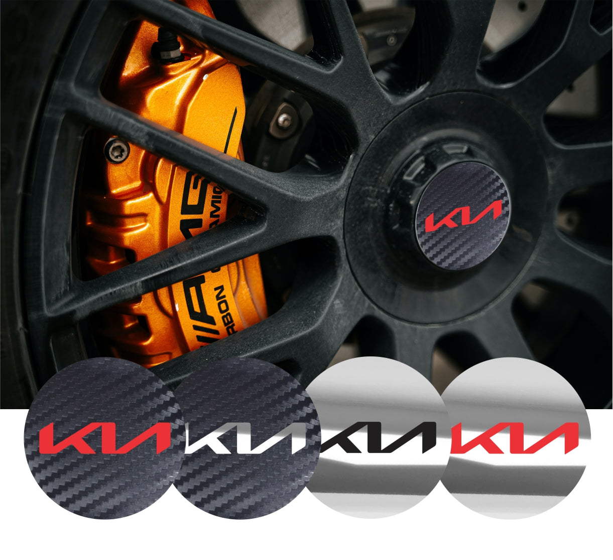 4x Kia Wheel Center Hub Caps Emblem 45mm 50mm 56mm 60mm 65mm 70mm 75mm
