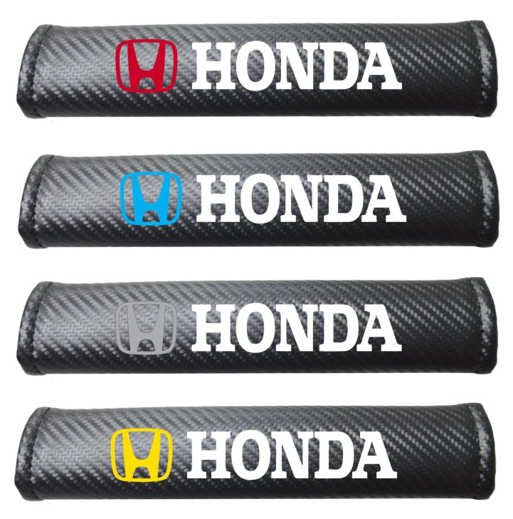HONDA Carbon Fiber Car Seat Belt Cover Shoulder Strap Cushion