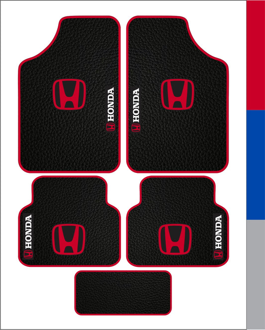 Honda Universal PVC Leather Floor Mats Set of 5