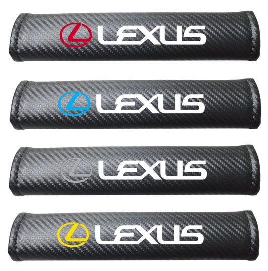 LEXUS Carbon Fiber Car Seat Belt Cover Shoulder Strap Cushion