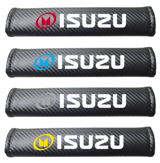 ISUZU Carbon Fiber Car Seat Belt Cover Shoulder Strap Cushion