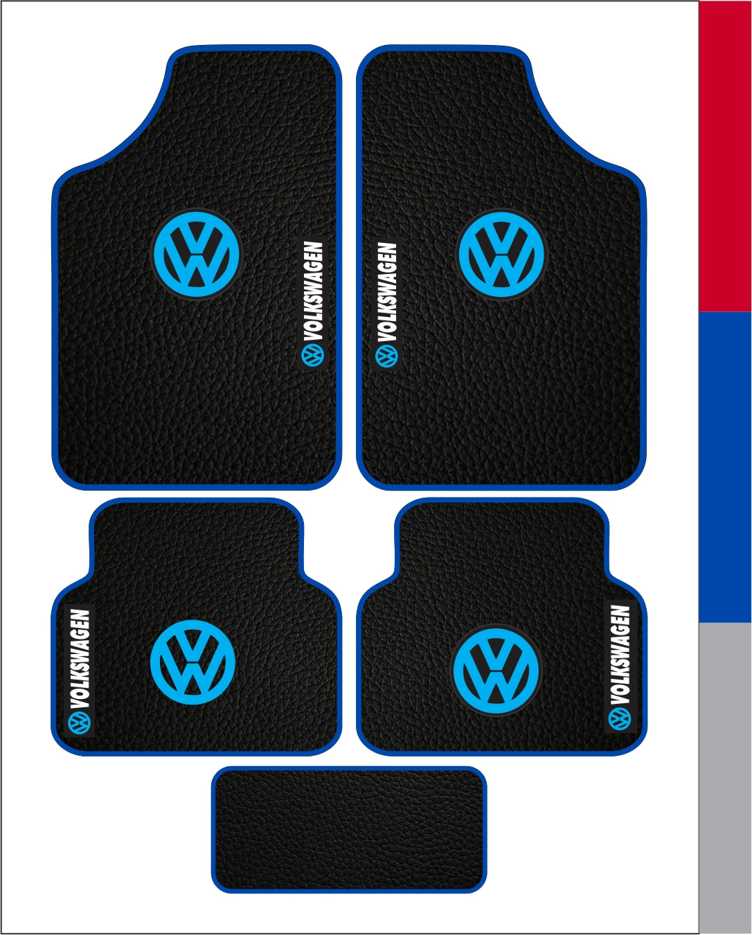 Volkswagen Universal PVC Leather Floor Mats Set of 5