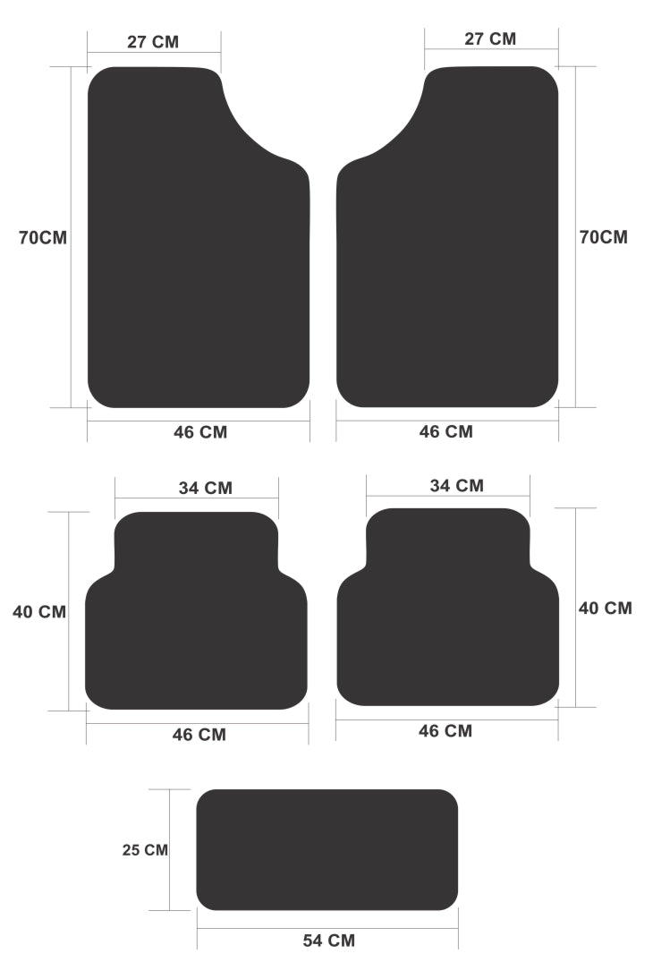 Citroen Universal PVC Leather Floor Mats Set of 5