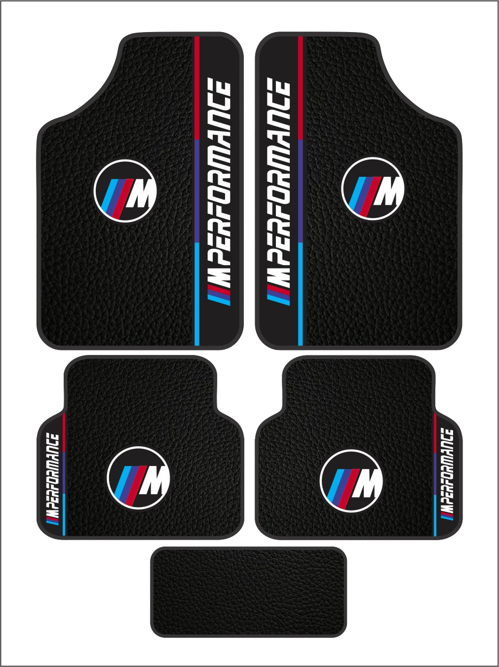 BMW M Performance Universal PVC Leather Floor Mats Set of 5