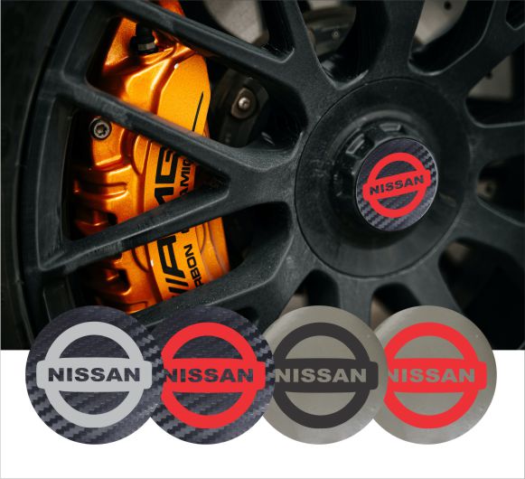 4x NISSAN Wheel Center Hub Caps Emblem 45mm 50mm 56mm 60mm 65mm 70mm 75mm