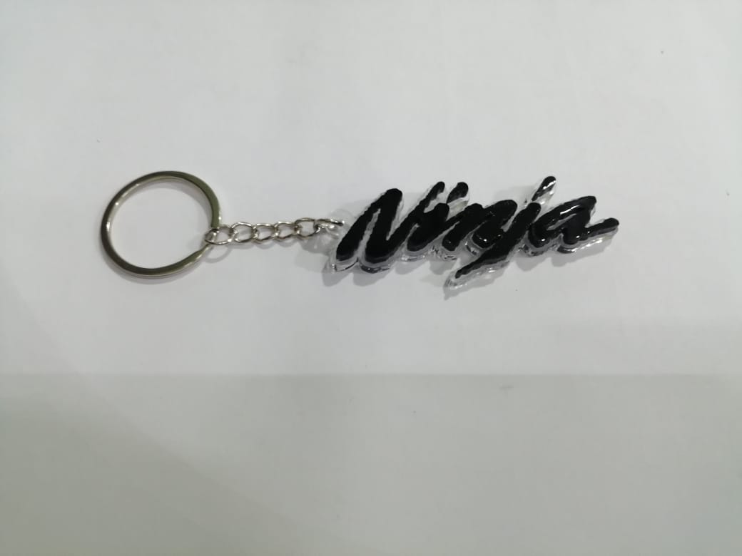 4D Kawasaki Ninja Motorbike Acrylic Keychain