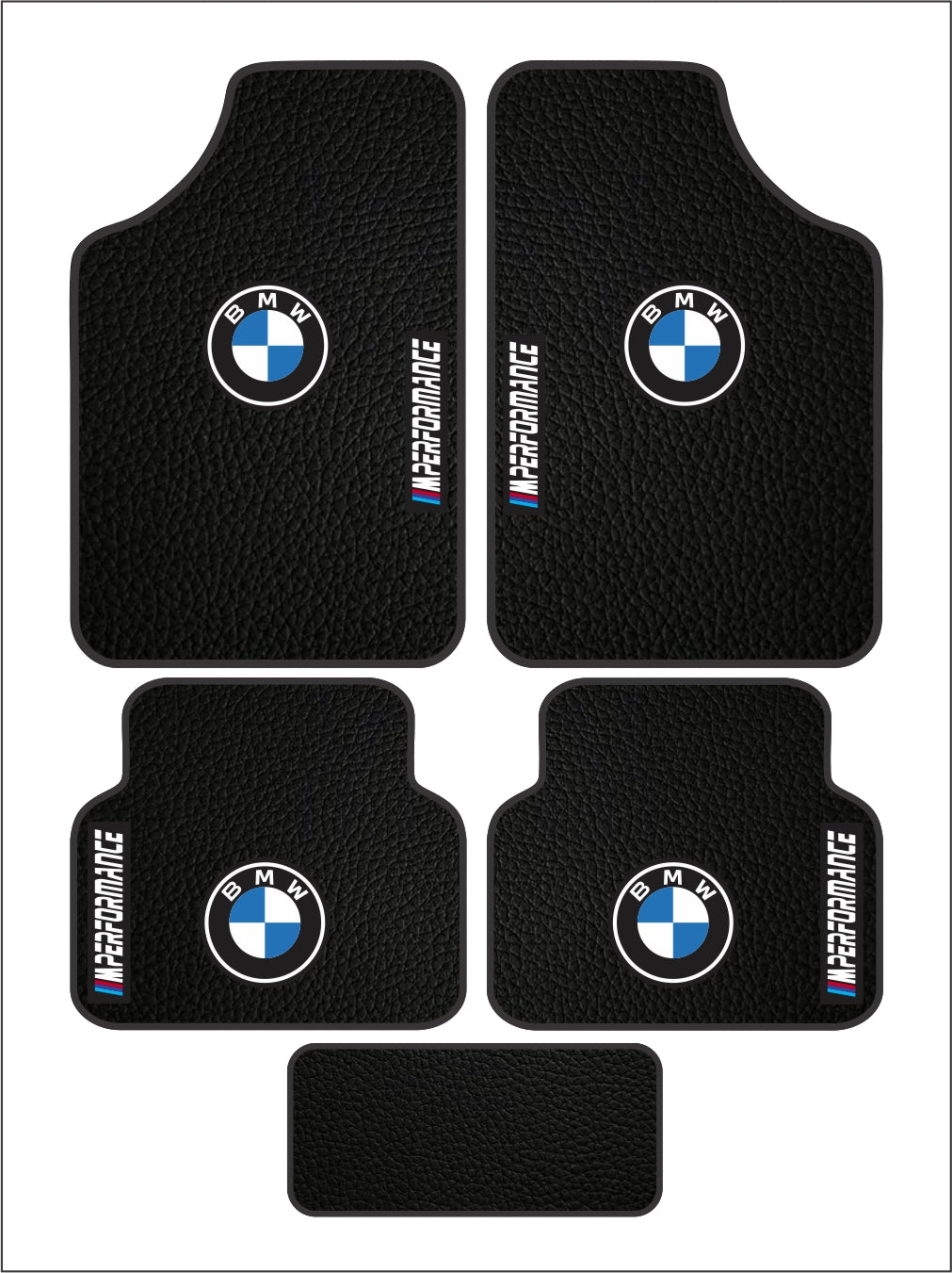BMW Universal PVC Leather Floor Mats Set of 5
