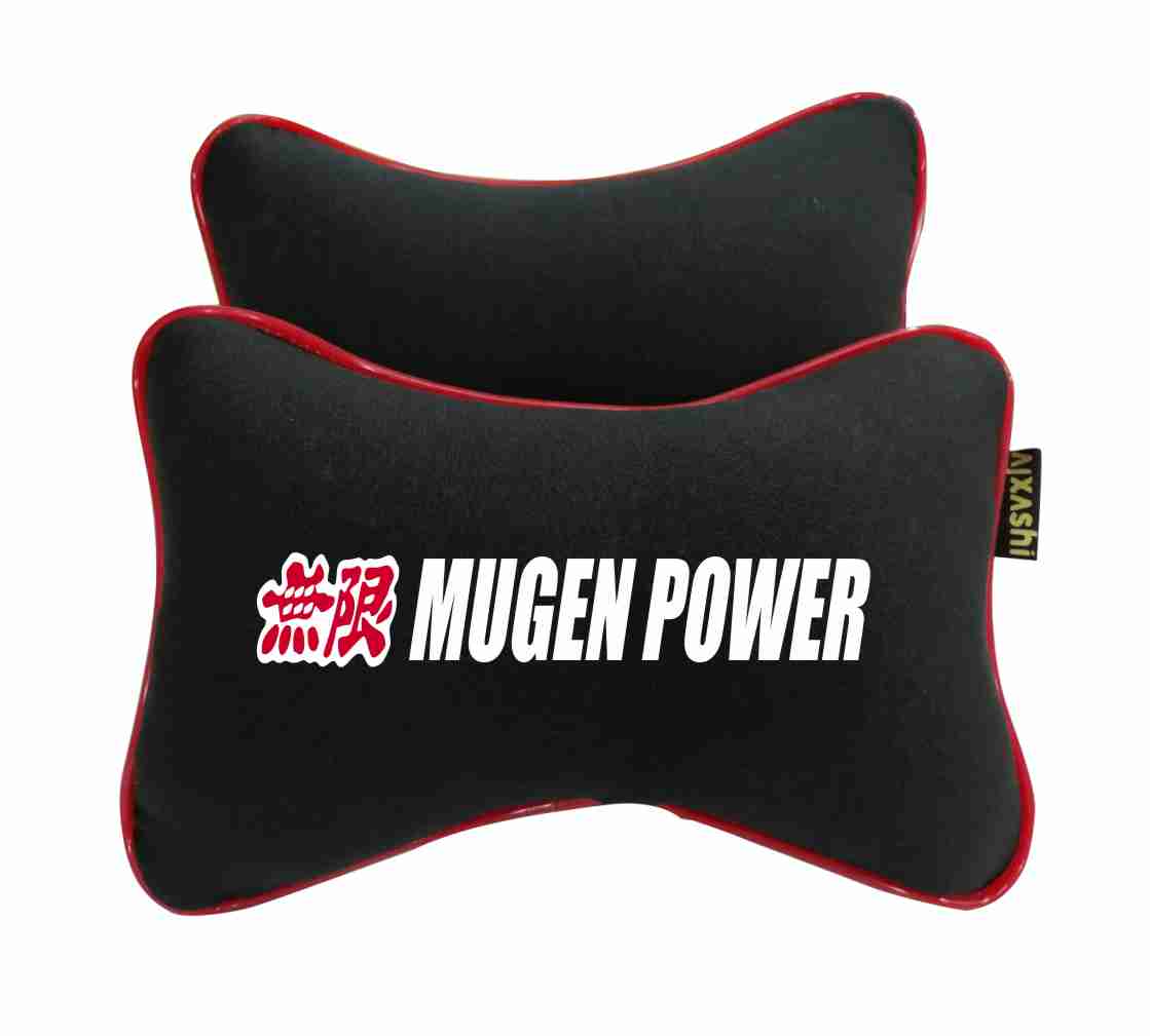 2x Honda Mugen Power car headrest Neck pillow Cushion
