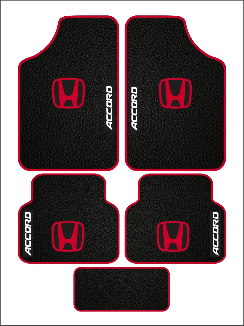 Honda Accord Universal PVC Leather Floor Mats Set of 5