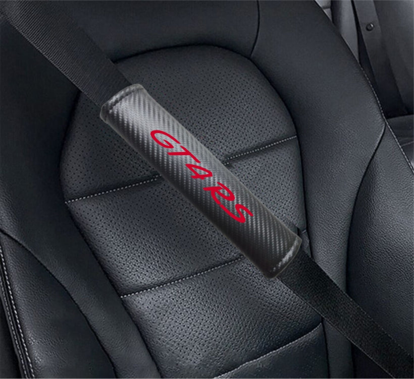 PORSCHE GT4 RS Carbon Fiber Car Seat Belt Cover Shoulder Strap Cushion