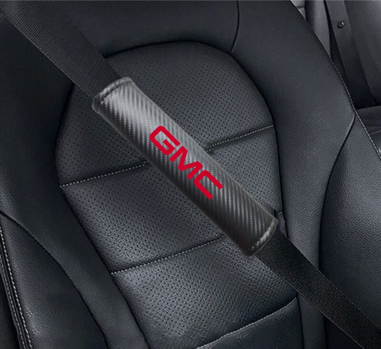 GMC Carbon Fiber Car Seat Belt Cover Shoulder Strap Cushion