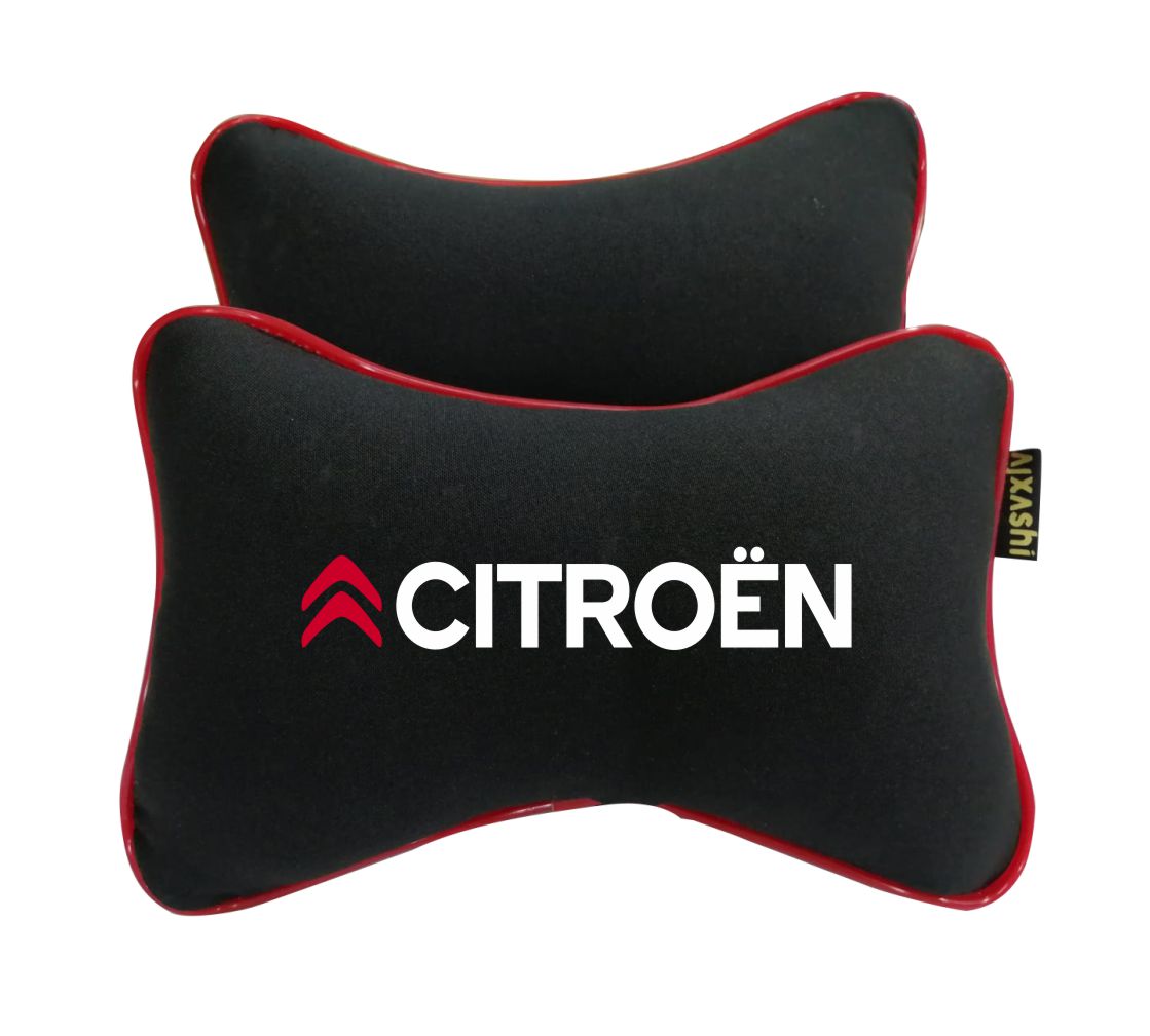 2x Citroen car headrest Neck pillow Cushion