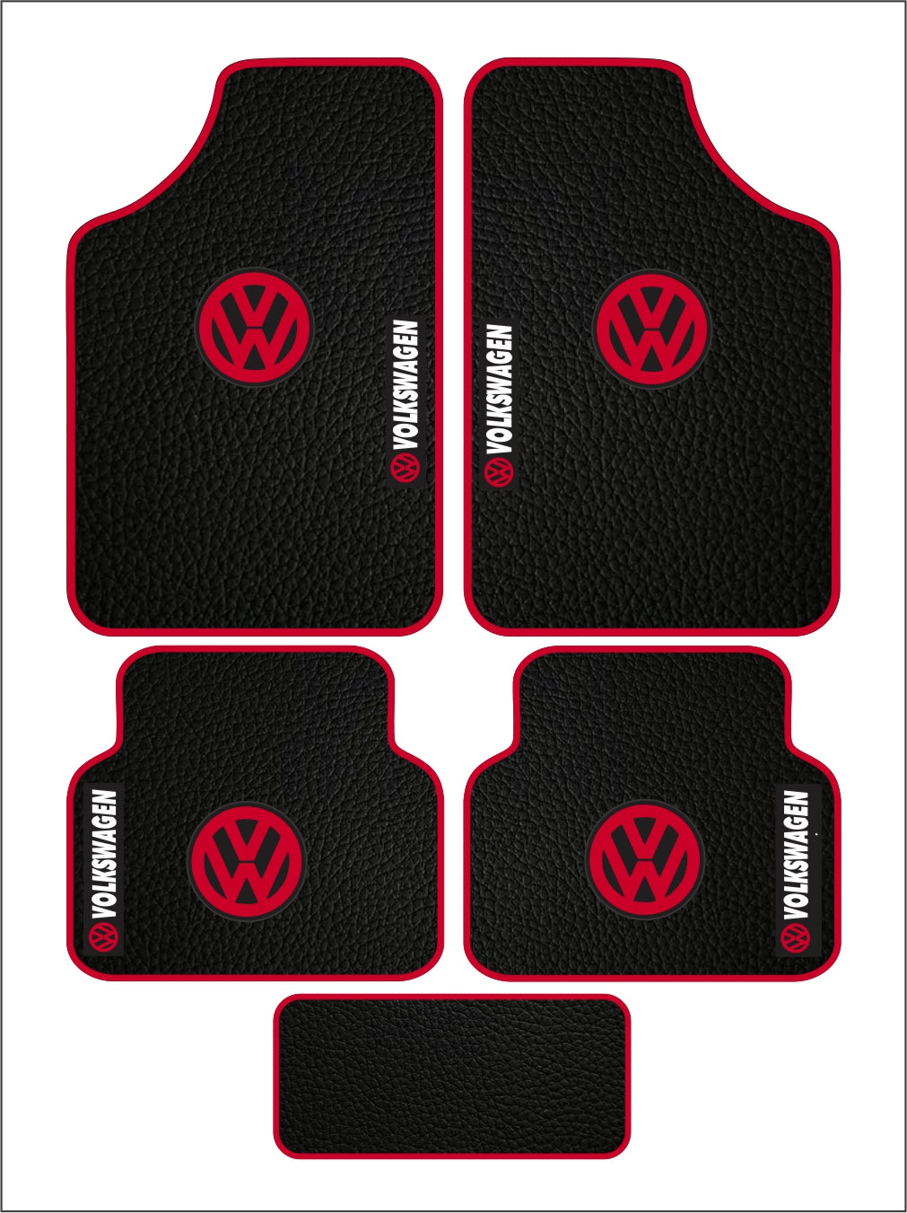 Volkswagen Universal PVC Leather Floor Mats Set of 5