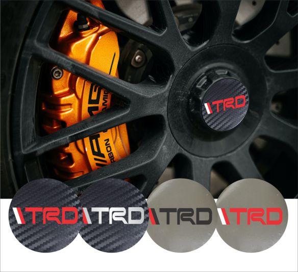 4x TOYOTA TRD Wheel Center Hub Caps Emblem 45mm 50mm 56mm 60mm 65mm 70mm 75mm